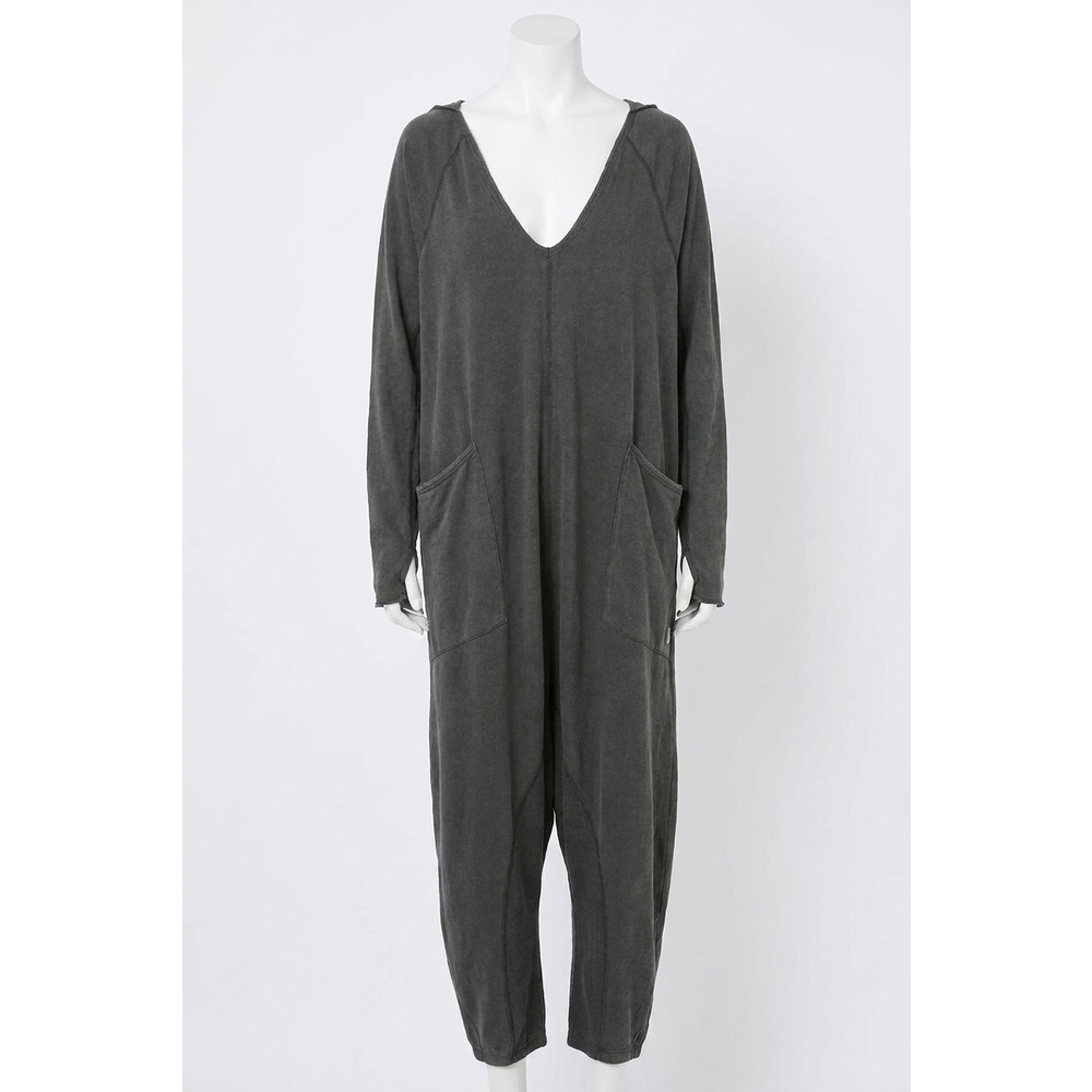 NEW FREE PEOPLE hot shot long sleeve onesie in black